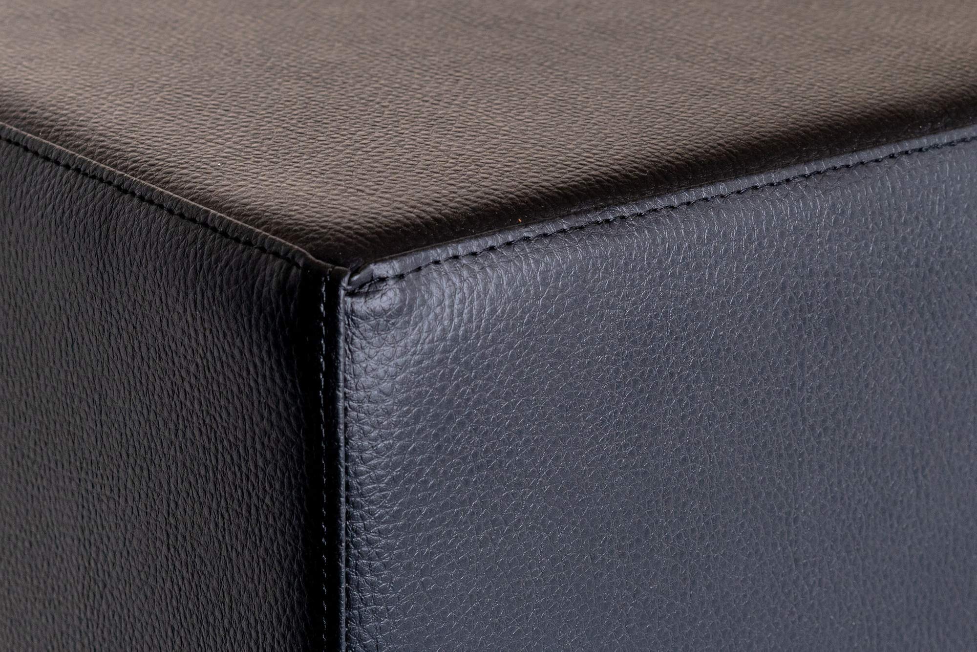 Kaikoon Sitzwürfel aus Kunstleder Schwarz 35 × 35 × 45 cm – Hocker für Event, Messe & Gastronomie