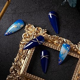 senvenski Klein Blue Gel Nail Polish- UV/LED Soak Off Nail Art Set with Navy Royal Sky Malachite Lake Cobalt Blue Color | Manicure Gift for Women Salon Home Use (CS1-001)