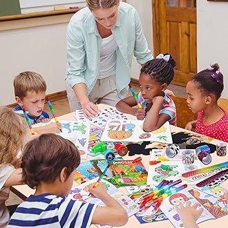 BenLouis 96Pcs Kids Party Favors Mini Coloring Books Crayon Slap Bracelets Stickers Set Bulk for Kids 4-8-12 Classroom Birthday Gifts Goodie Bags Pinata Stuffers School Rewards Crafts Supplies