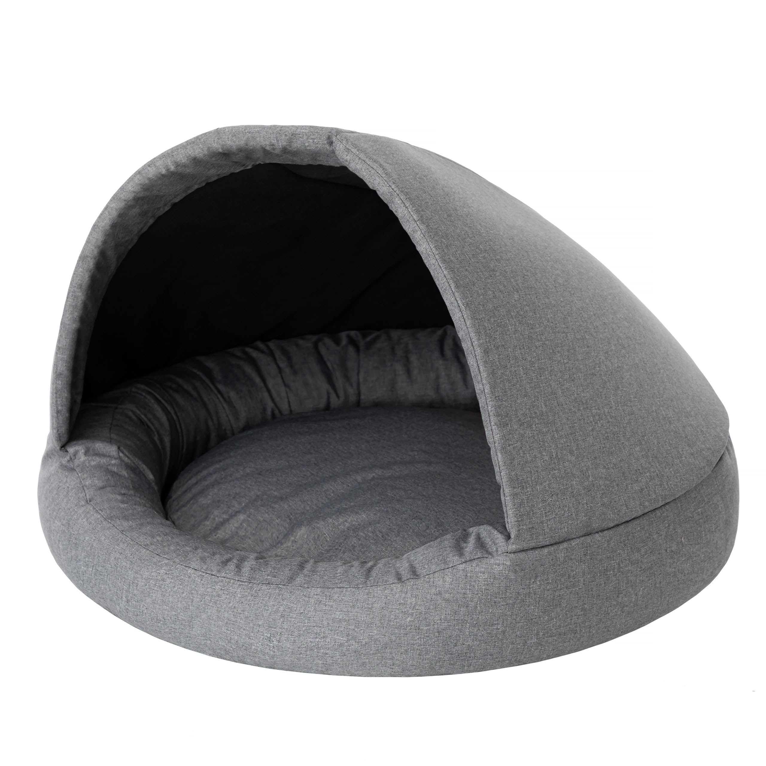 PillowPrim 2-in-1 Dog Bed and Dog House, Fabric House, Cat Cave, Dog Basket, Dog Bed, Sleeping Places, Furniture for Animals, Graphite, XL: 100 x 100 x 62 cm