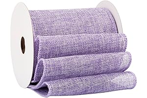4-Inch Purple Wired Burlap Ribbon: Versatile Embellishment for Special Occasions