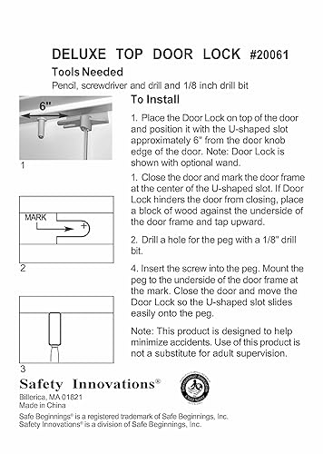 Miniatura 6 de Cerradura para parte superior de la puerta a prueba de niños