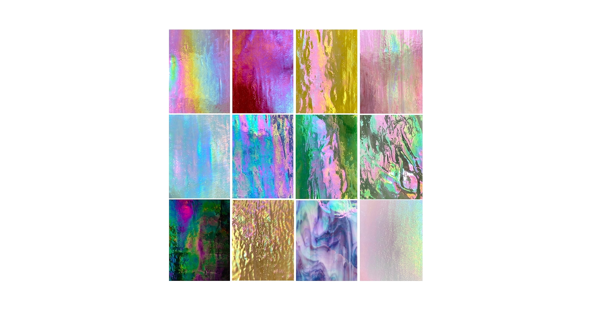 Aazon.co: CHICSHIS 8"x10" Textured Iridescent Stained Glass Sheet For DIY, 6 Pack Clear