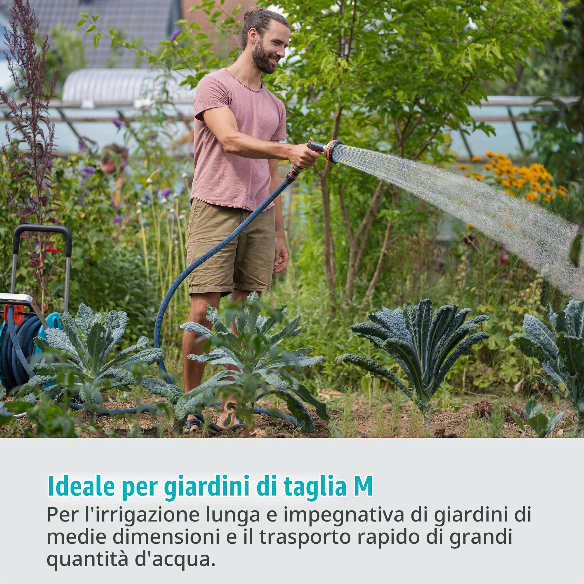 Gardena Liano Xtreme 3/4 pollici, set da 20 m: tubo da giardino in tessuto molto robusto, per rubinetti interni, con tubo interno in PVC, peso ridotto, resistente alle intemperie (18480-20)
