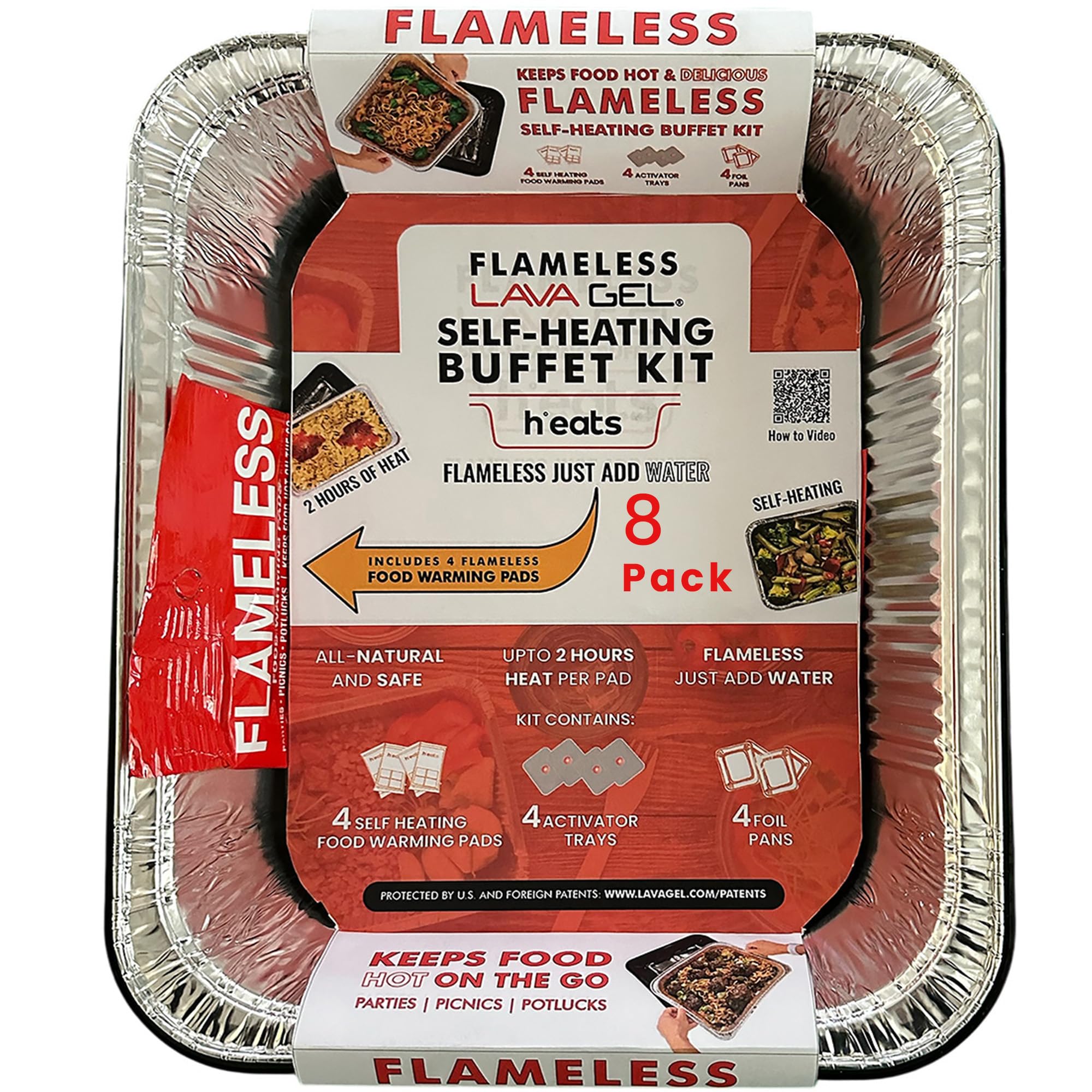 Amazon.com: Lava Gel Flame-Free Catering Heat Pads & Buffet Kits