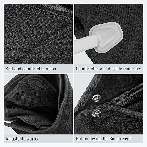 Miniatura 8 de QUINEAR Masajeador de piernas con compresión de aire de calor, circulación de piernas que envuelve los pies, pantorrillas para relajación muscular y