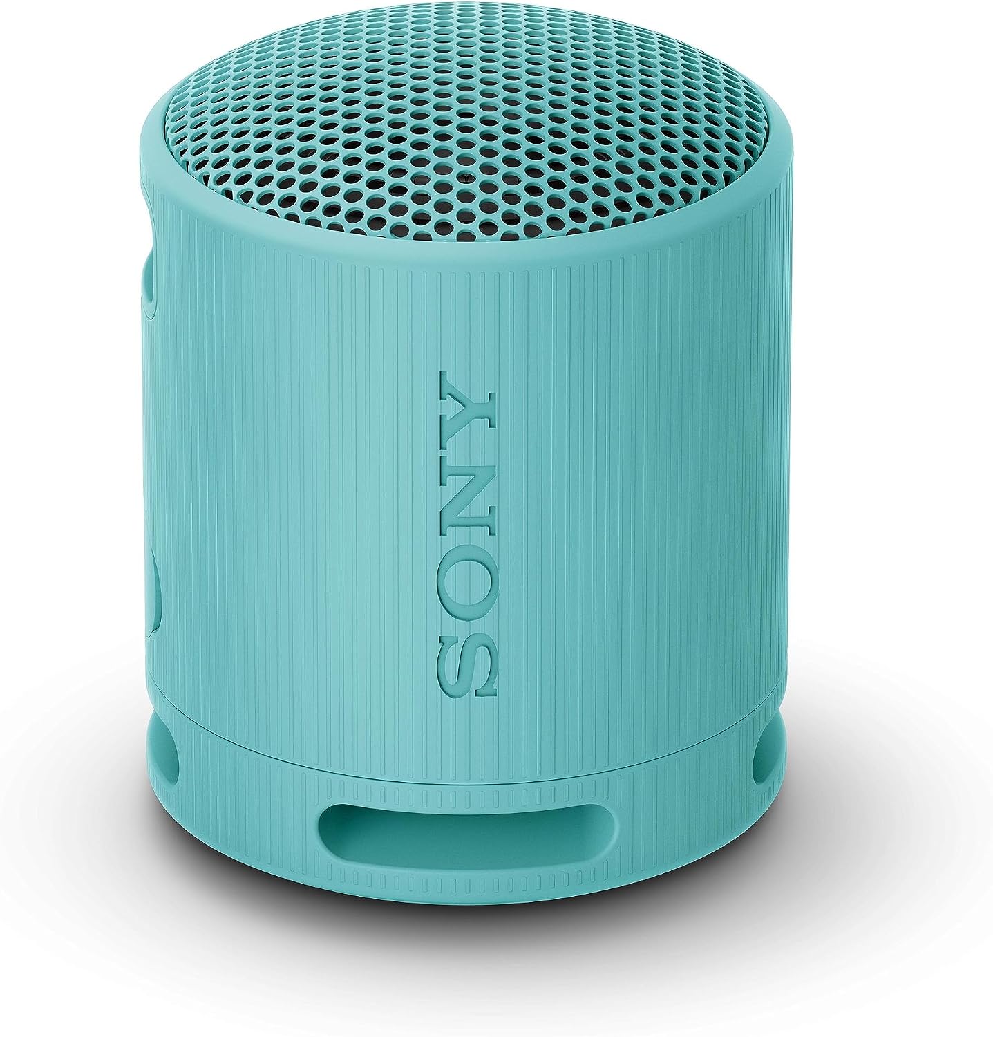 Sony SRS-XB100 - Speaker Wireless Bluetooth, portatile, leggero, compatto, da esterno, da viaggio, IP67 resistente acqua e polvere, batteria da 16 ore, cinturino versatile, chiamate in vivavoce - blu