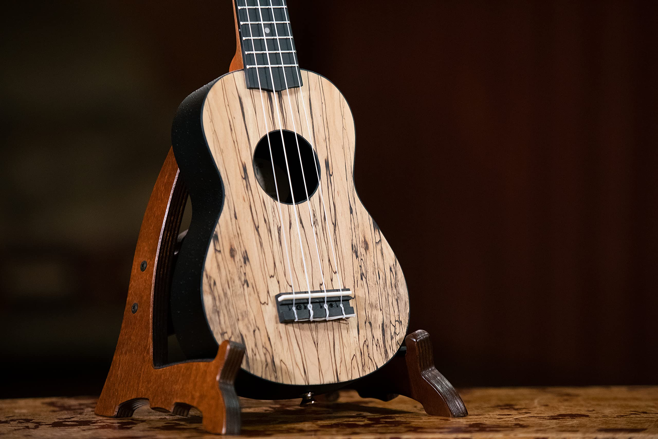 Ortega Guitars Sopran Ukulele Akustisch – Keiki K3 Series – Inklusive Zubehör – Gestockter Ahorn, ABS, Natur (K3-SPM)