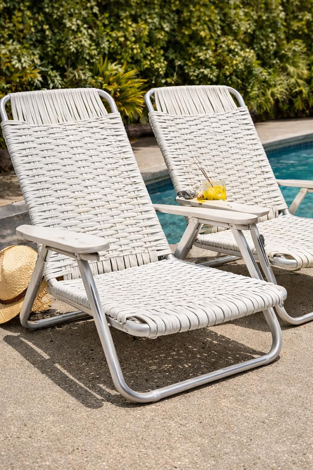 25' White Oval Vinyl Cord Spline Strapping Plastic Mid Century Retro to Repair Patio Furniture Beach Chair