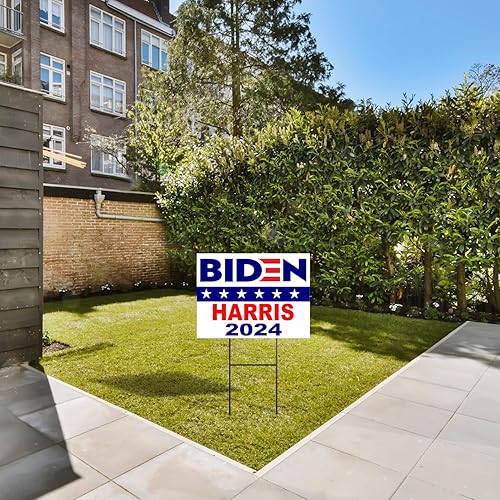 Miniatura 7 de Letrero de una sola cara BIDEN HARRIS 2024 JOE KAMALA BIDEN Star Yard Sign con soporte