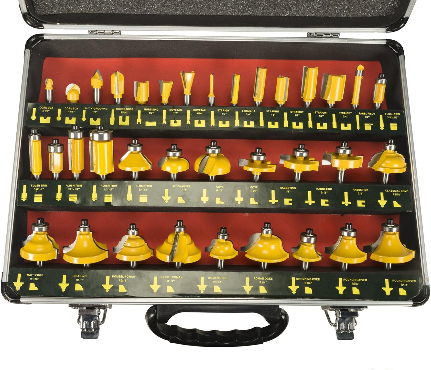 60% оƒƒ Dіѕсоunt Steel Dragon Tools 35 Piece 1/4 Shank Router Bit Set With Tungsten Carbide Tips For Use On Wood, Metal, Plastic Bеѕt Cуbеr Mоndау 🔥 Steel Dragon Tools 35 Piece 1/4 Shank Router Bit Set With Tungsten Carbide Tips For Use On Wood, Metal, Plastic