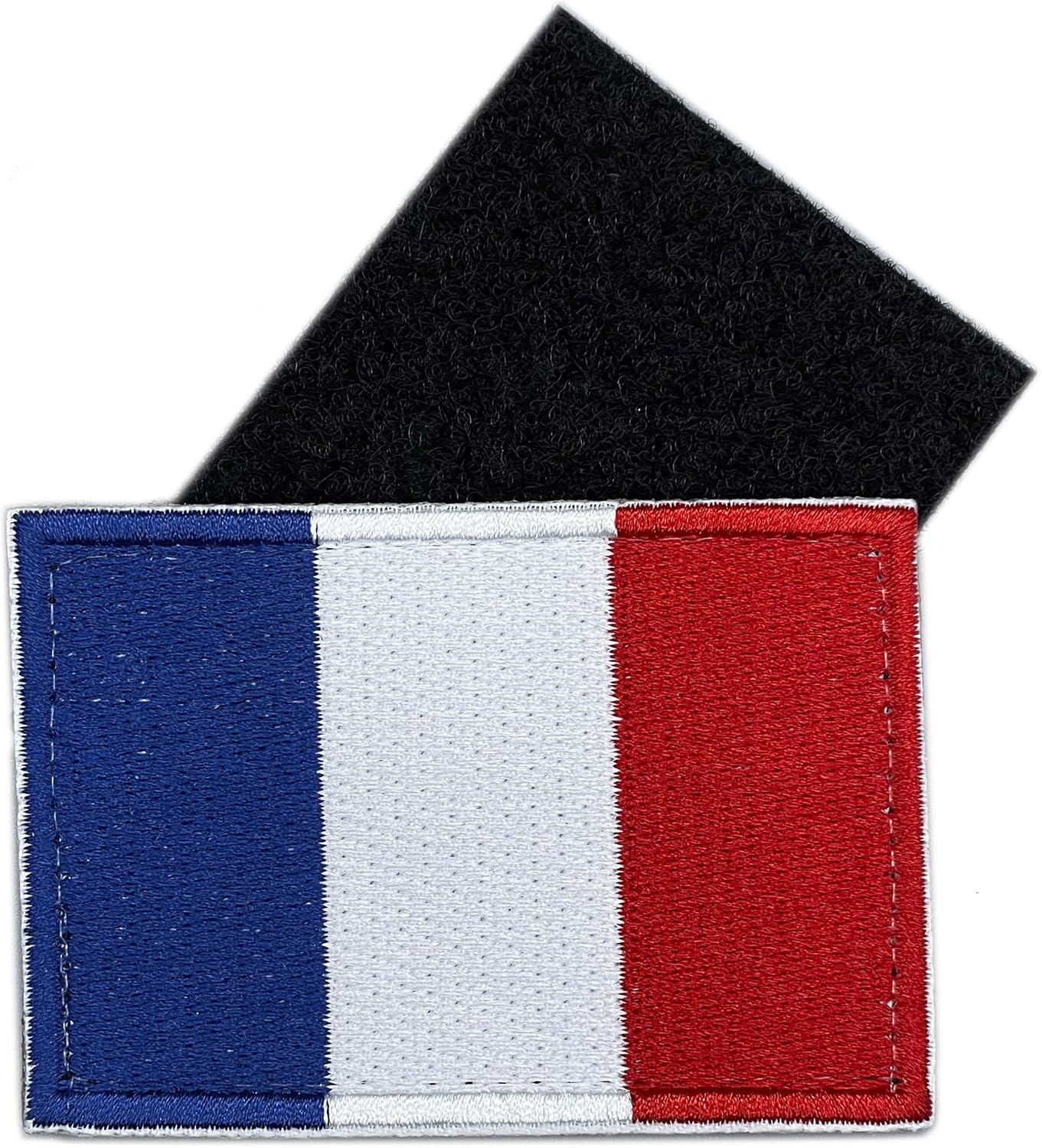 France Flag Patch with Fastener - 100% Embroidered Patches for Clothes - Patches for Countries and Flags - Patch for Backpacks - France Flag Flag