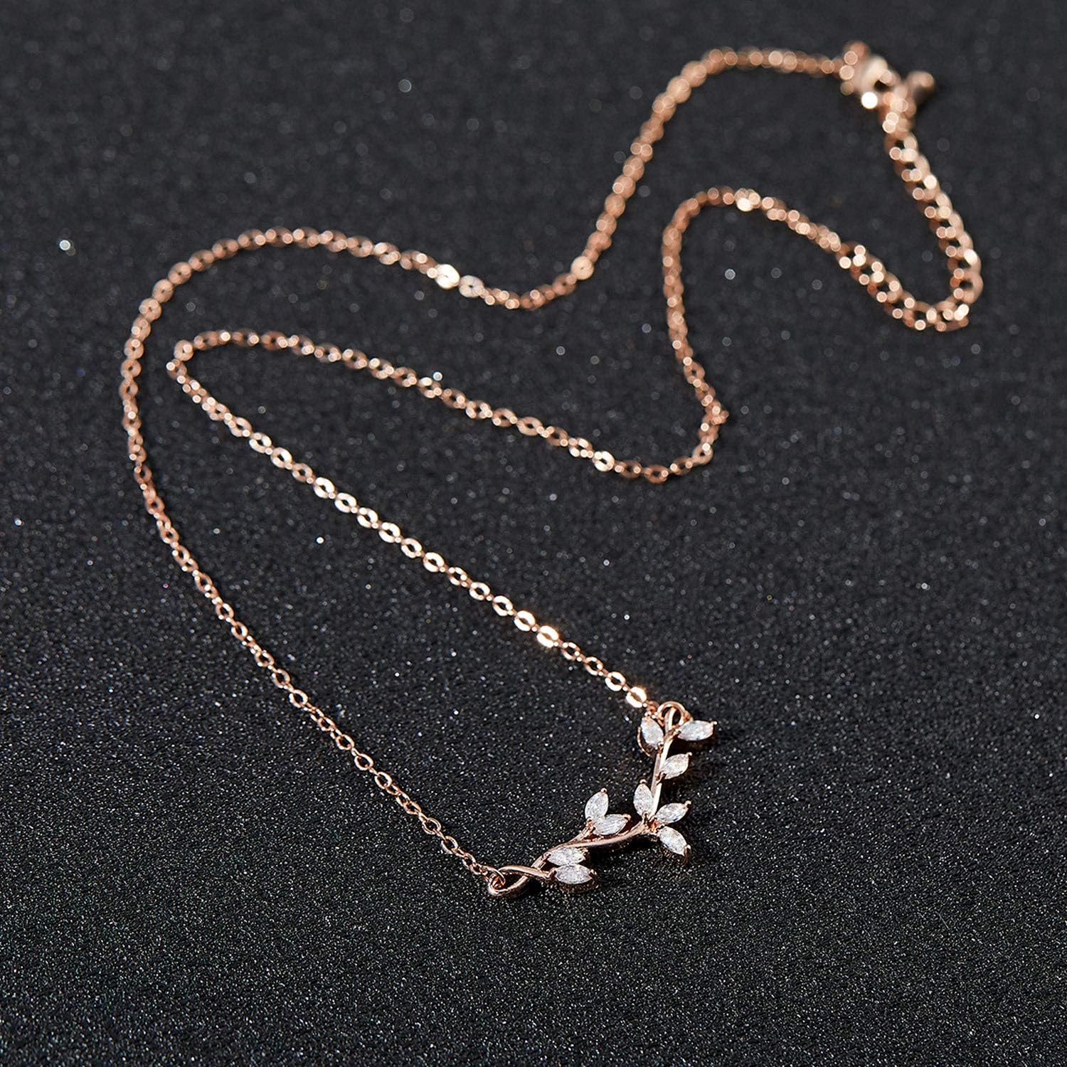 SWEETV Crystal Wedding Bridal Backdrop Necklace for Brides, Cubic Zirconia Vine Dainty Back Pendant Necklace for Women, Bridesmaid Gift - Image 5