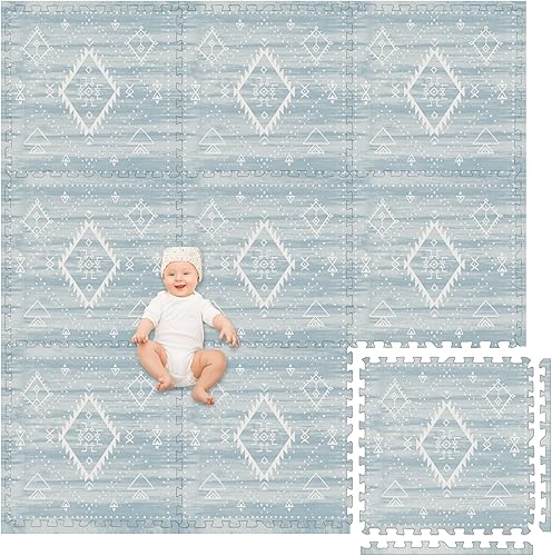 Play Platoon Alfombrillas de juego para niños grandes no tóxicas para piso, 9 azulejos, 72 x 72 pulgadas, azulejos de espuma extra gruesos,