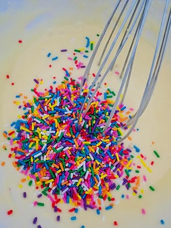 RAINBOW SPRINKLES 6lbs; Dairy Free, Gluten-free, Egg Free, Vegan, Nuts Free, Kosher, Sprinkle Medley Mix, For Baking, Decorating, Cookies, Cupcakes, Cakes, Topping, Jimmies, Sugar Shapes, Large Pouch, 6 LBS, CRUNCHY!