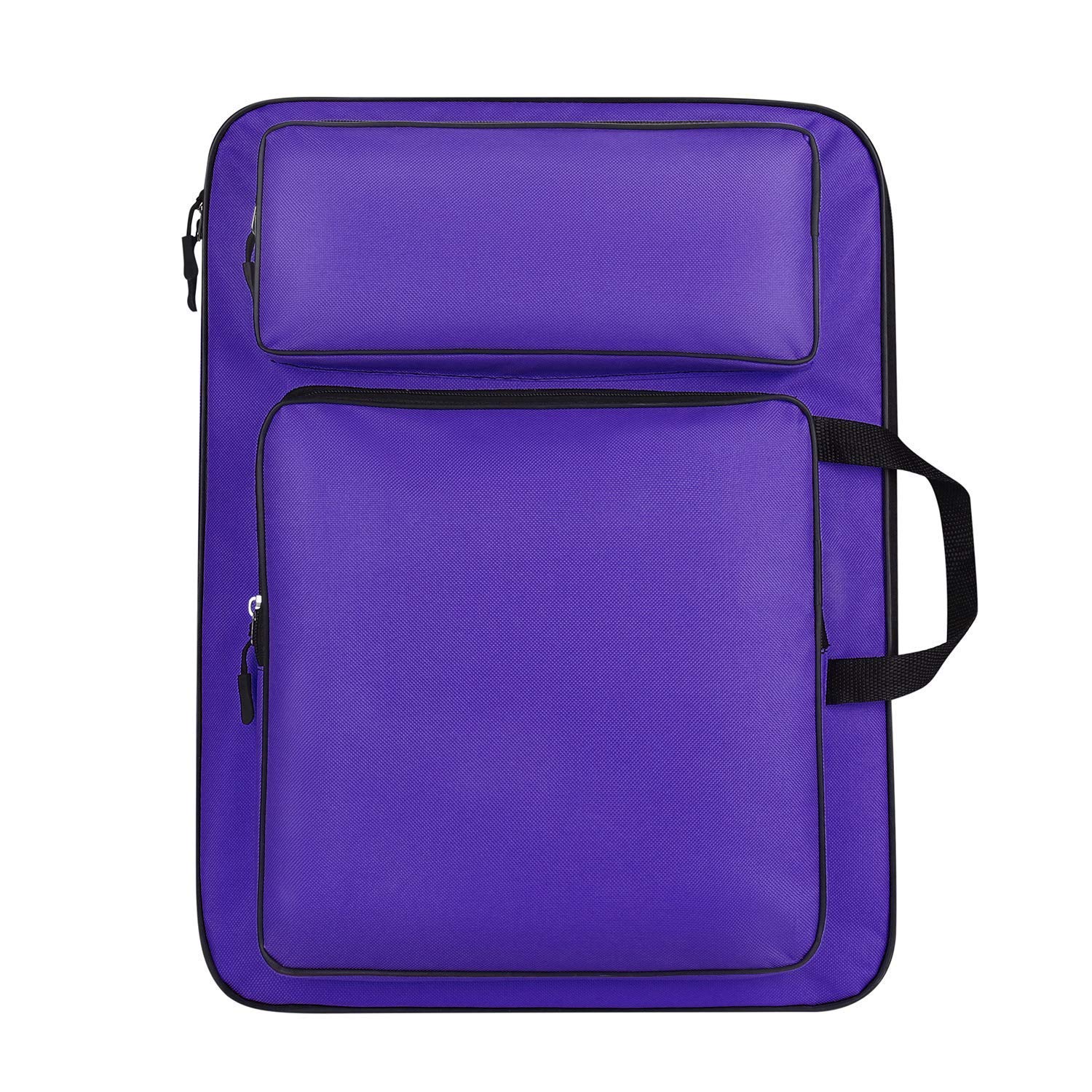 haozaikeji A3 Artist Portfolio Carry Case Bag Portable Waterproof Canvas Shoulder Bag Painting Pad Backpack for Sketching Painting Art Supplies with Shoulder Straps &amp; Carry Handle