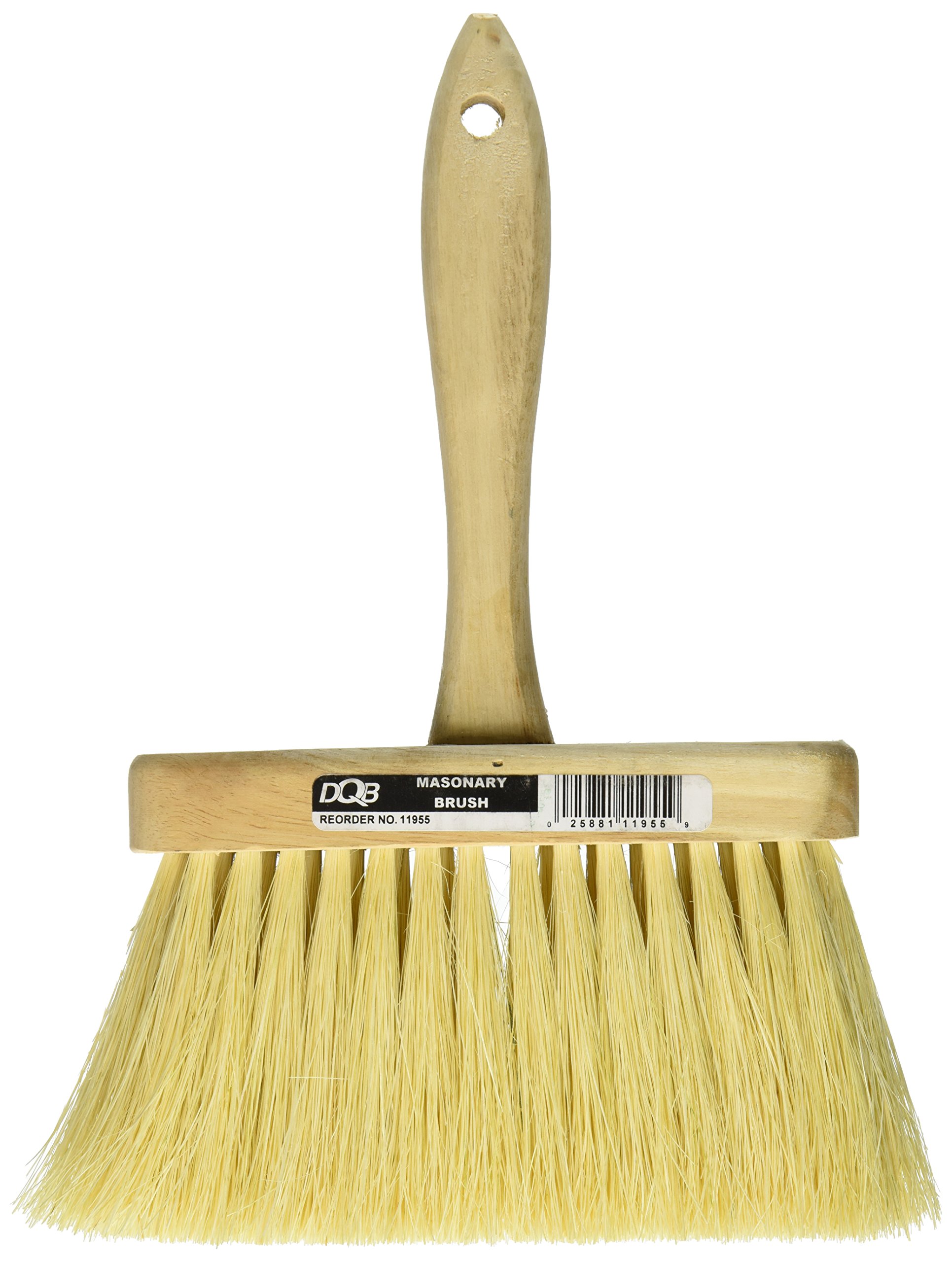 6 1/2" White Tampico Masonry Brush - 4 Row