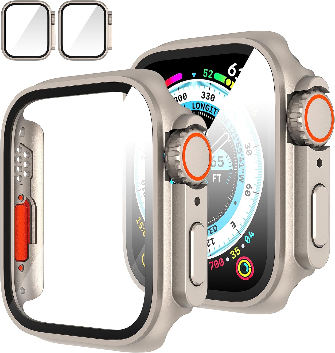 KSKSPE 2 Pack for Apple Watch Case 44mm Series 6/5/4/SE 2