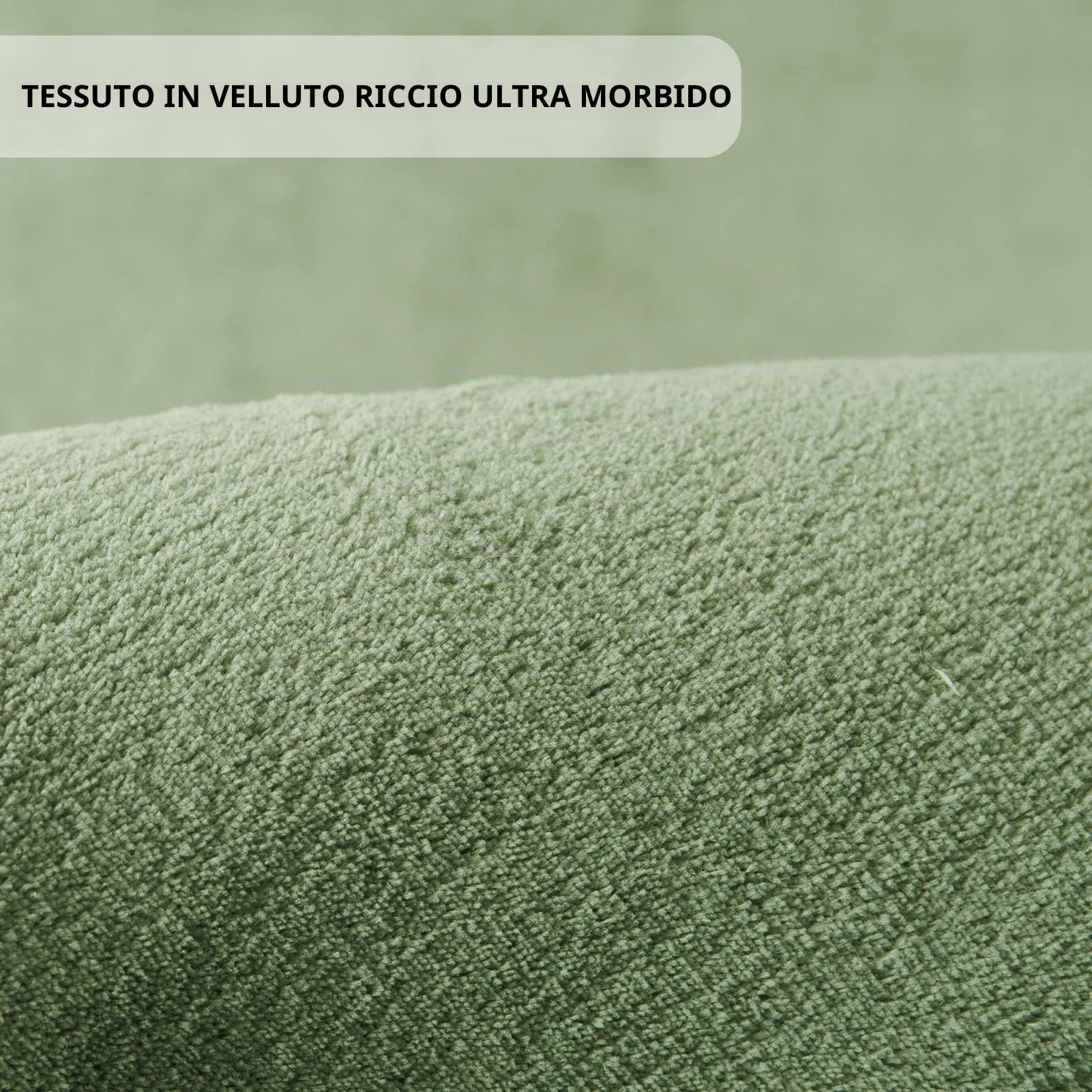 BYBYME® Tappeto in velluto corallo, per bambini, per gattonare e gattonare, come tappetino da yoga e tappeto per soggiorno (verde chiaro, 200 × 200 cm)