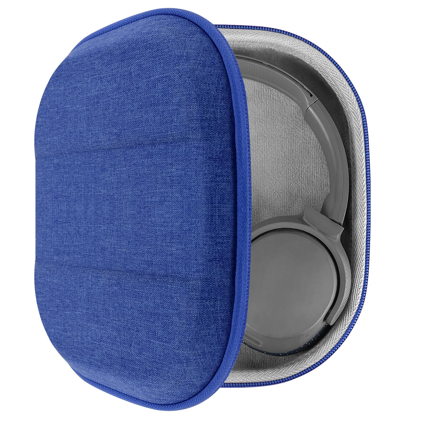 Geekria Shield Headphones Case Compatible with Skullcandy Crusher ANC, Hesh, Replacement Hard Shell Travel Carrying Bag with Cable Storage (Blue)