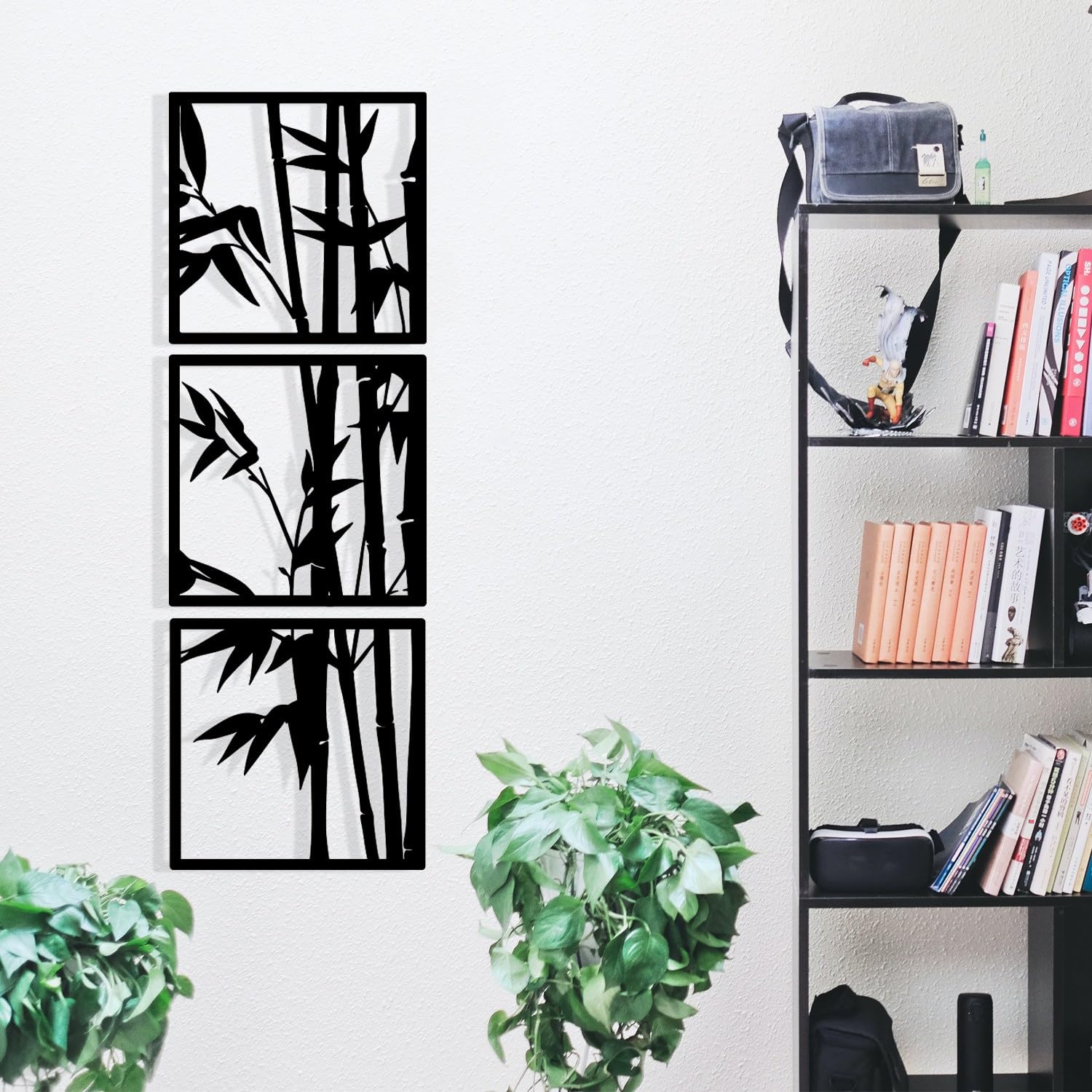 Stylish Black Decorative Metal Wall Accessory, 36 x 110 cm, 100% Metal, 1.2 mm Thickness, Perfect for Modern Home Decor & Unique Wall Art