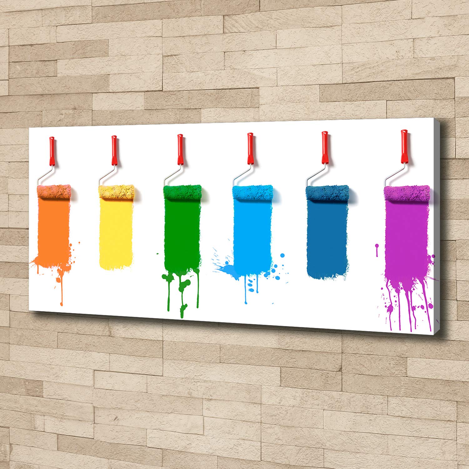 Tulup Leinwandbild - Wandkunst - Drucke auf Leinwand - Leinwanddruck -125x50 cm - Kunst: modern & klassisch - Mehrfarbig - Farbroller