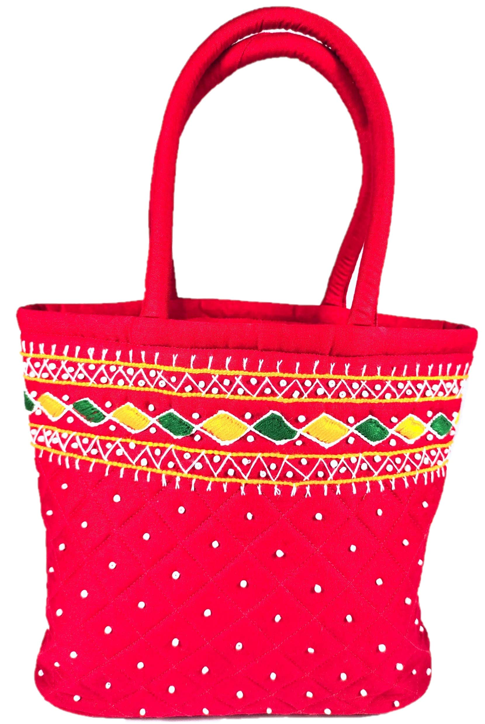 srishopify handicrafts Women Handbag Banjara Traditional Mini Handle Bag Hand Purse Cotton handmade (7x9 inch Small HandHeld bag original Mirror Beads and Thread Work Handcraft Pouch, Red handbag) (B08X1DDQM5) Amazon Price History, Amazon Price Tracker