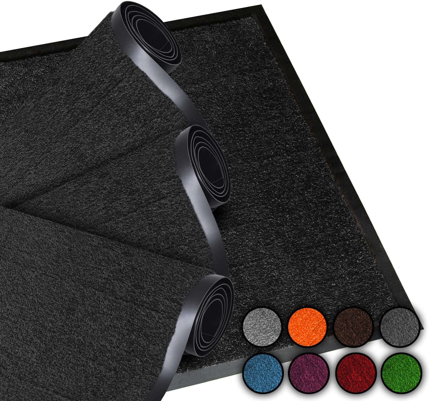 LucaHome - Felpudo Entrada casa 40x60cm Negro - Alfombra Antideslizante Lavable para Puerta de Entrada, Cocina y Pasillo - Felpudo Exterior e Interior - Tapetes Originales Entrada casa