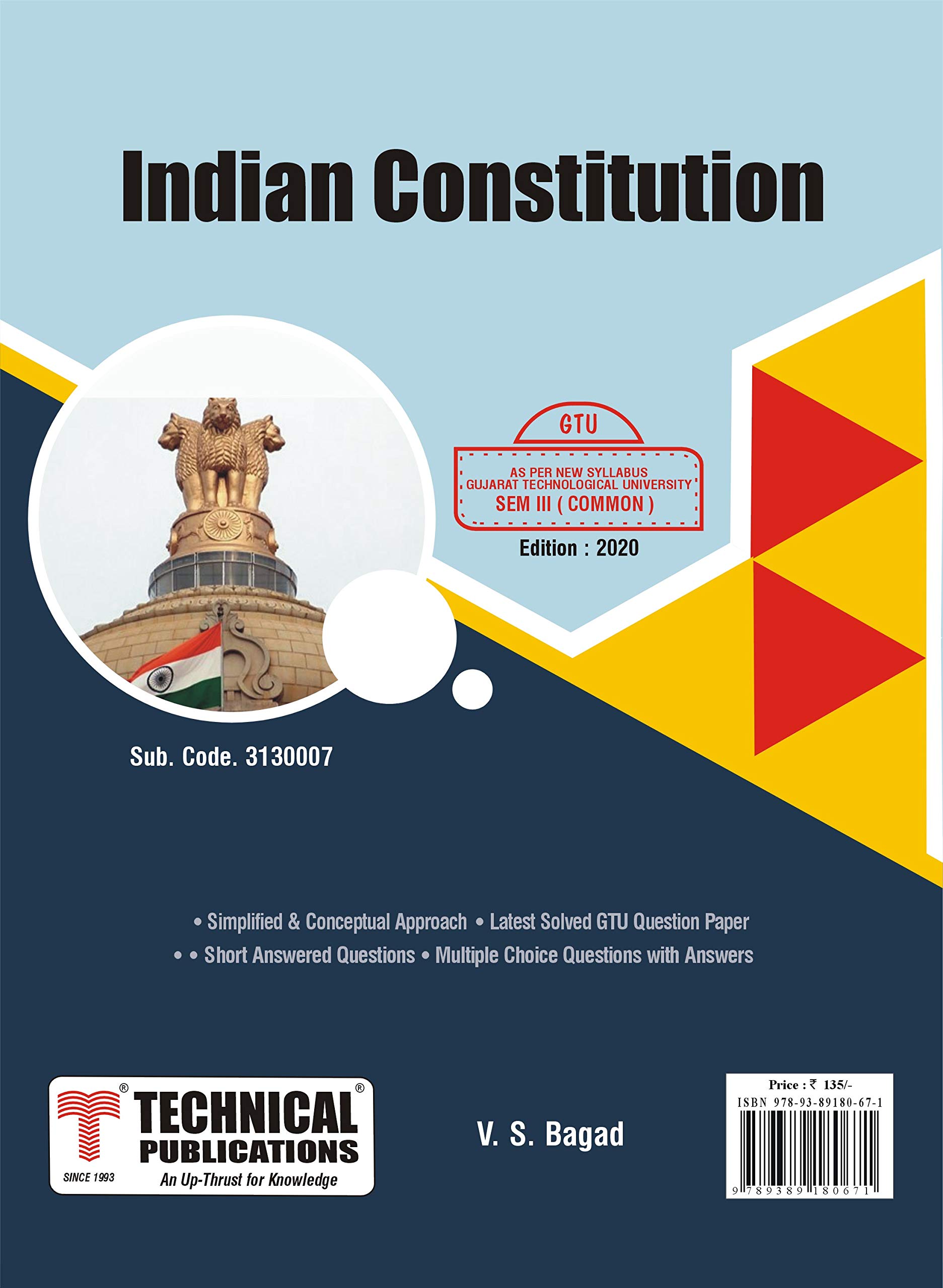 Indian Constitution for GTU 18 Course (III - Common - 3130007)