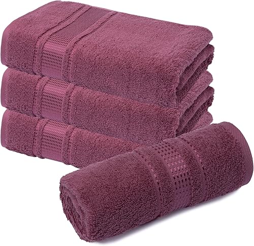 Vista 33 de Melissa Linen, Paquete de 4 Toallas para Puntas de Dedos, 100% Algodón Turco, Toallas de Mano Pequeñas para Cuerpo y Cara, 12 x 18 pulgadas, Suaves