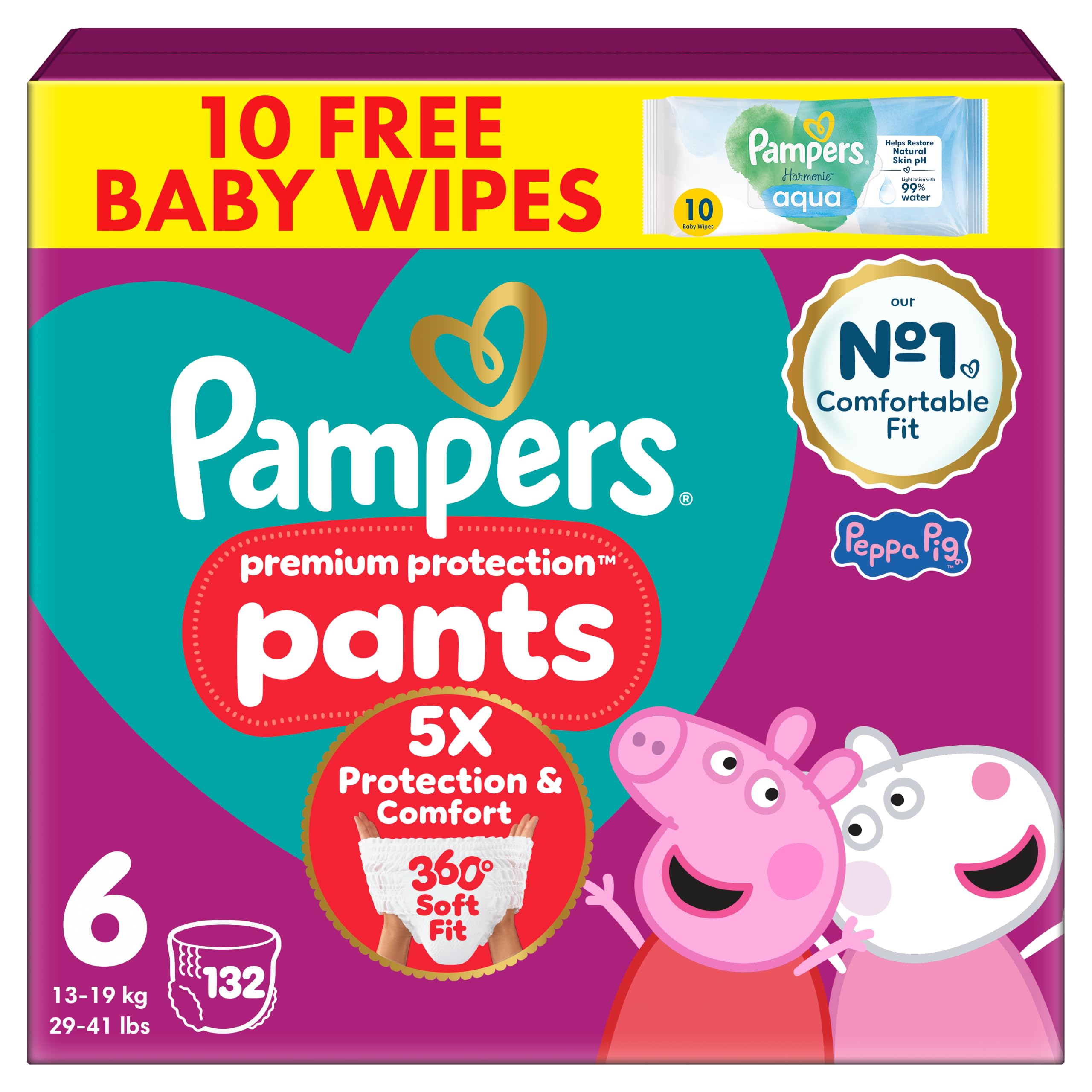Pampers Premium Protection Nappy Pants Size 6
