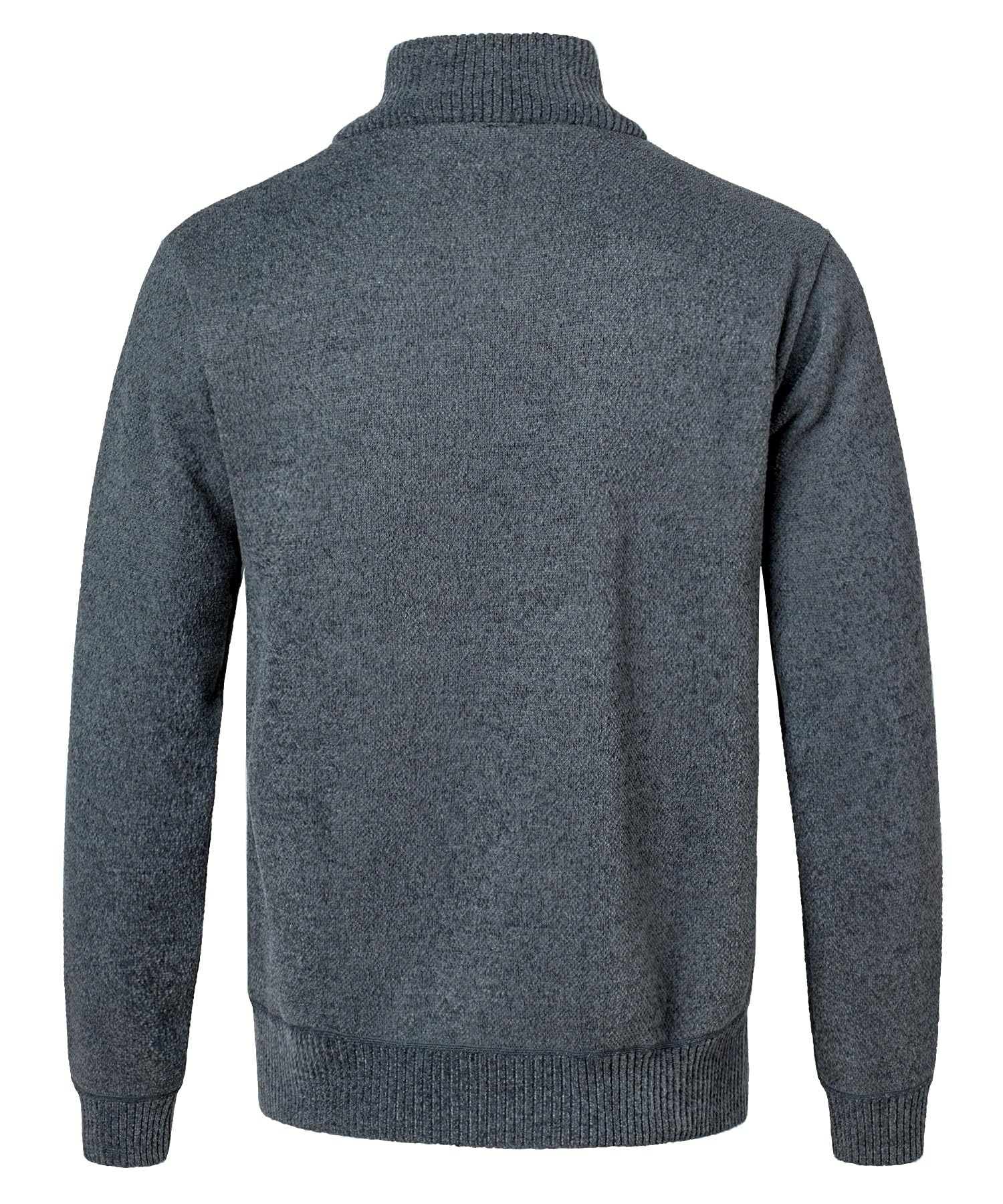 Cárdigan de Hombre Cuello Alto Forro Polar Invierno Cremallera Casual