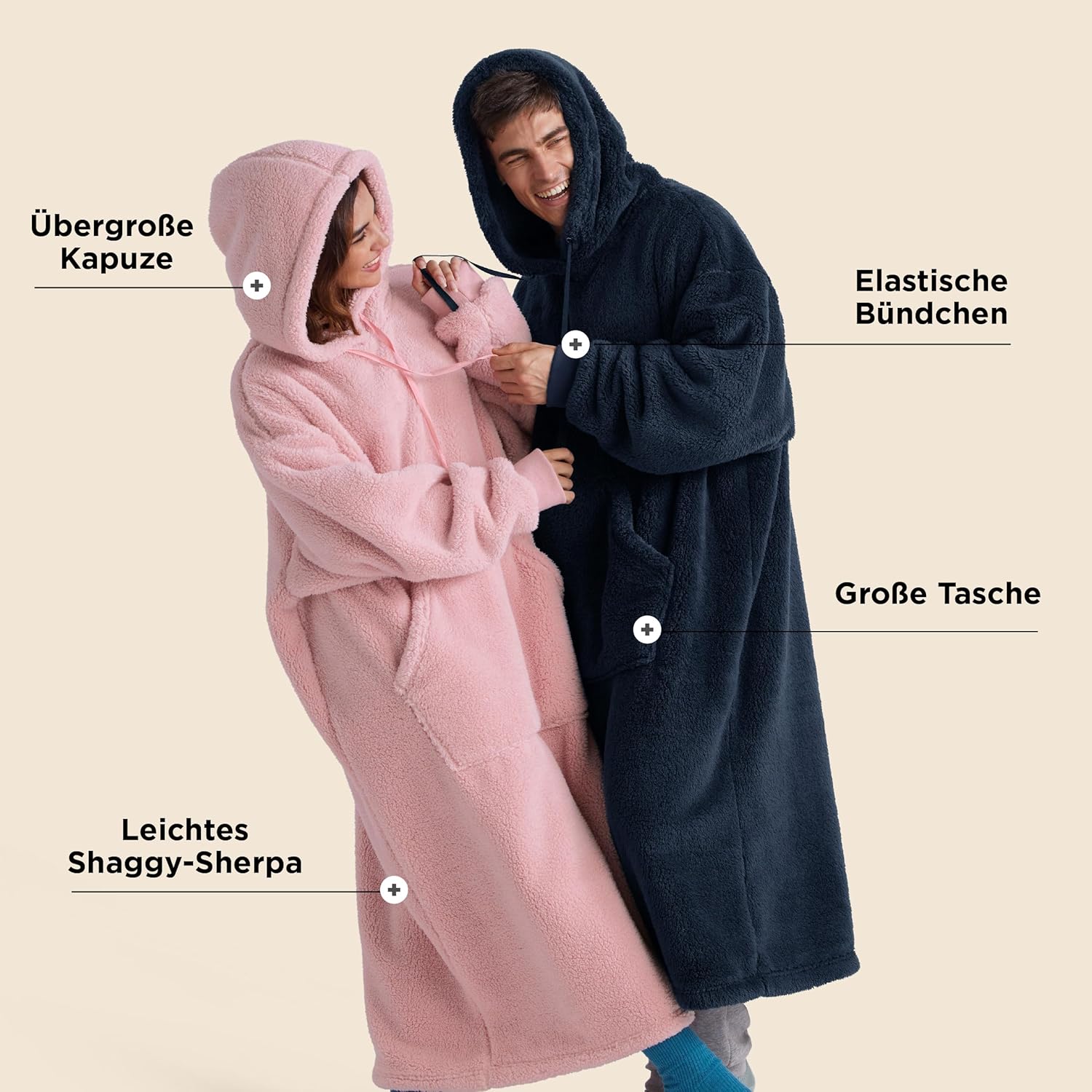 Takaró hoodie viselés közben