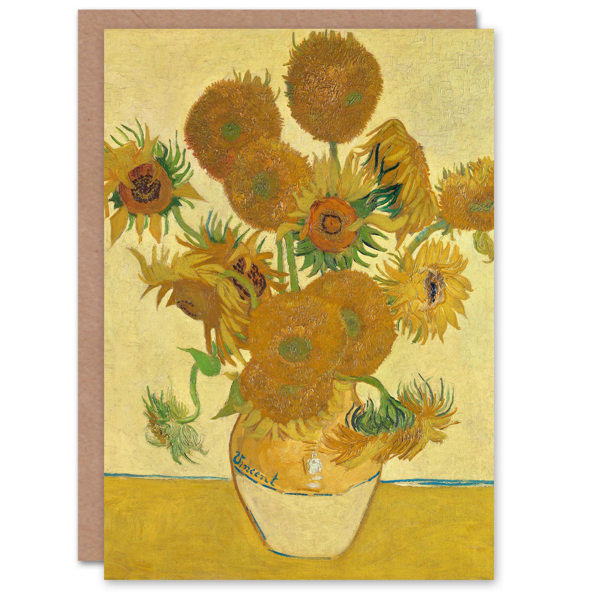 Artery8 Vincent van Gogh Art Card Sunflowers 1888 Floral Painting