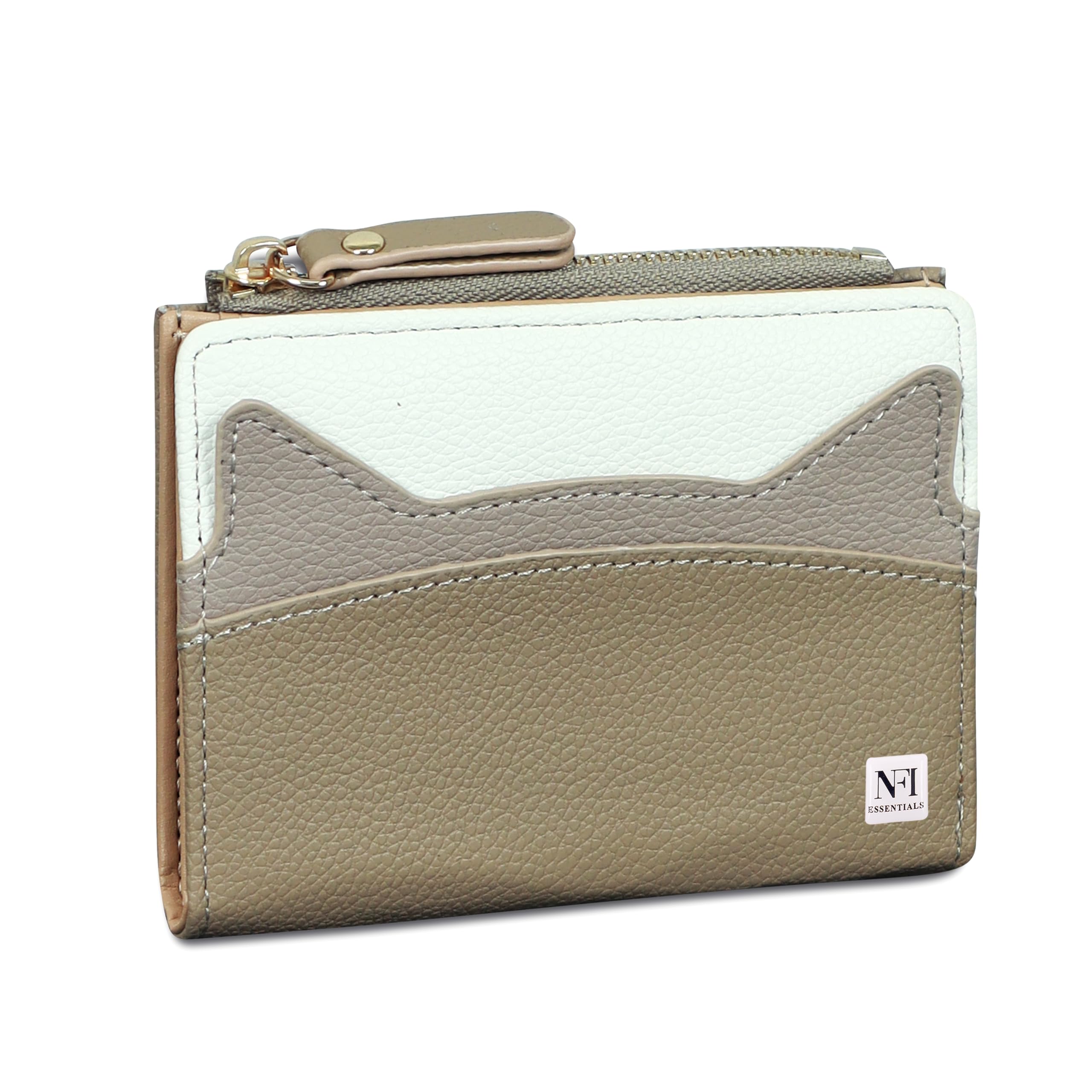 nfi essentials Small Wallet for Women, PU Leather Mini Wallet for Girls, Cash, Coin, Credit Card Holder with Zip Pocket, Bifold Cat Ear Design Small Money Purse for Girls Ladies-picture-12