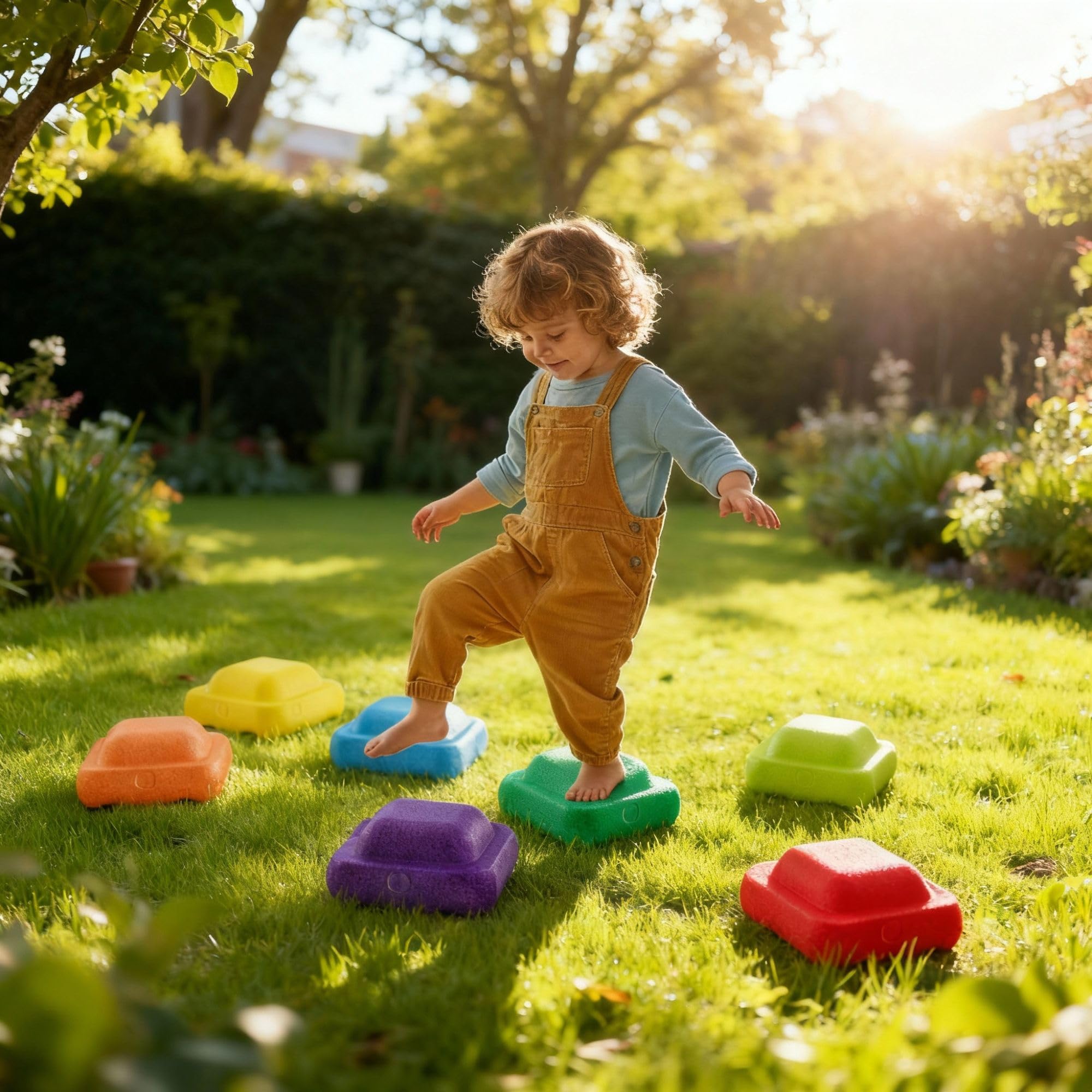 Juego de 7 piedras de equilibrio para niños, para interior y exterior, piedras de equilibrio apilables, piedras para apilar — view 5