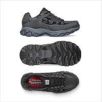 Vista 6 de Skechers Zapatos de construcción Cankton con punta de acero para hombre, clasificación de peligro eléctrico, espuma viscoelástica Negro/Carbón