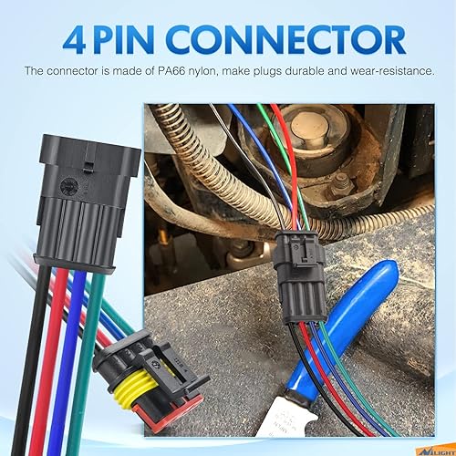 Vista 59 de Nilight Conector de terminal 50020R de 2 pines de 16 AWG de cable impermeable de 0.059 pulgadas, paquete de 10