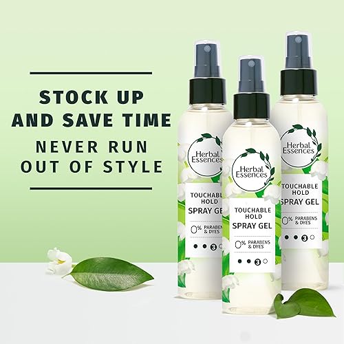 Miniatura 5 de Herbal Essences Gel de spray para cabello rizado gel de peinado para mujer agarre táctil 57 onzas líquidas cada uno paquete de 3