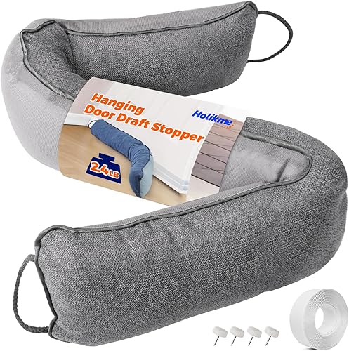Holikme Tope de puerta con peso, bloqueador de corrientes de aire y ruido para debajo de la puerta, resistente para debajo de la puerta, ahorro de
