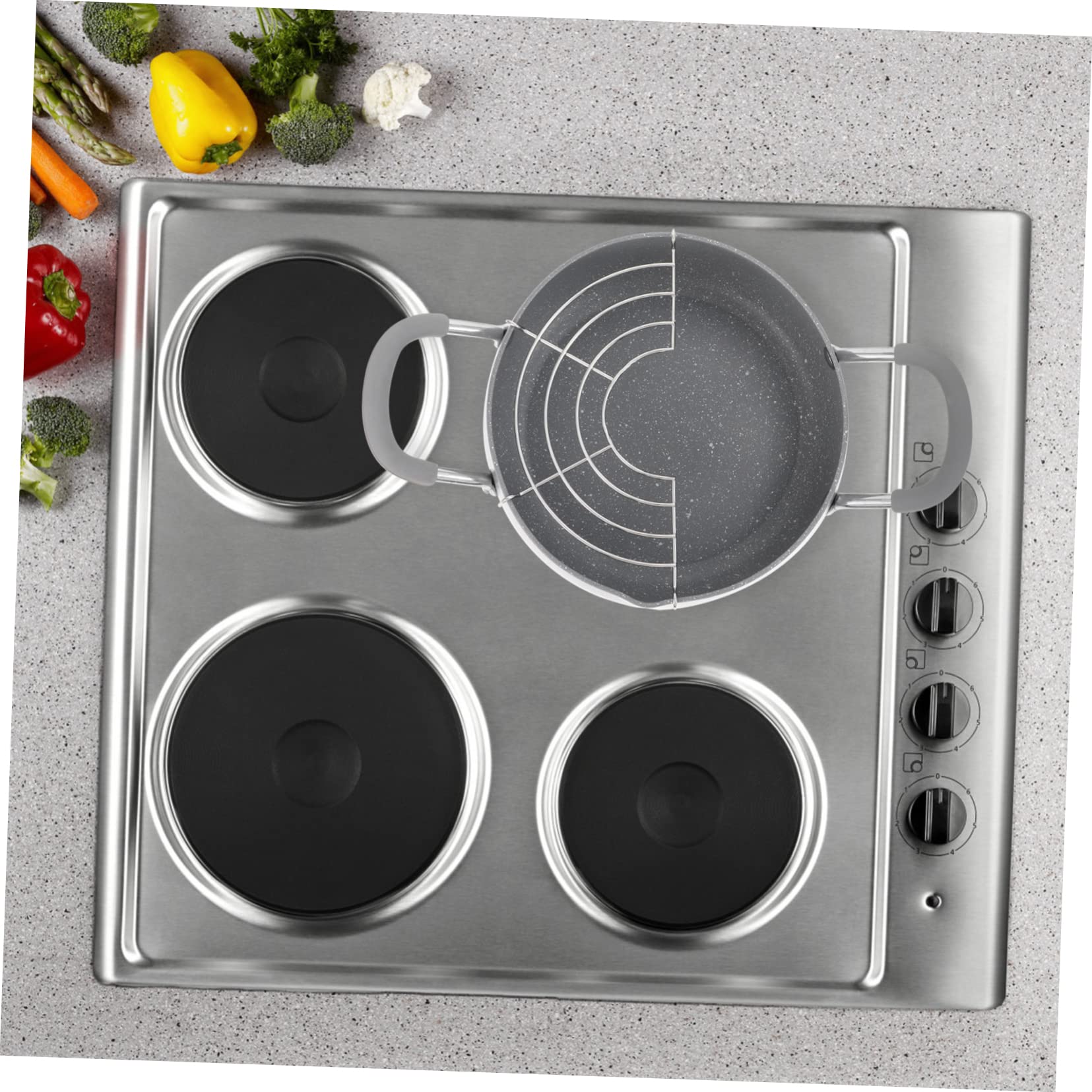 HAKIDZEL Mini Deep Fryer Pot Strainer Aluminum Pot for Tempura Frying Pan for Chicken Wings Chips Camping