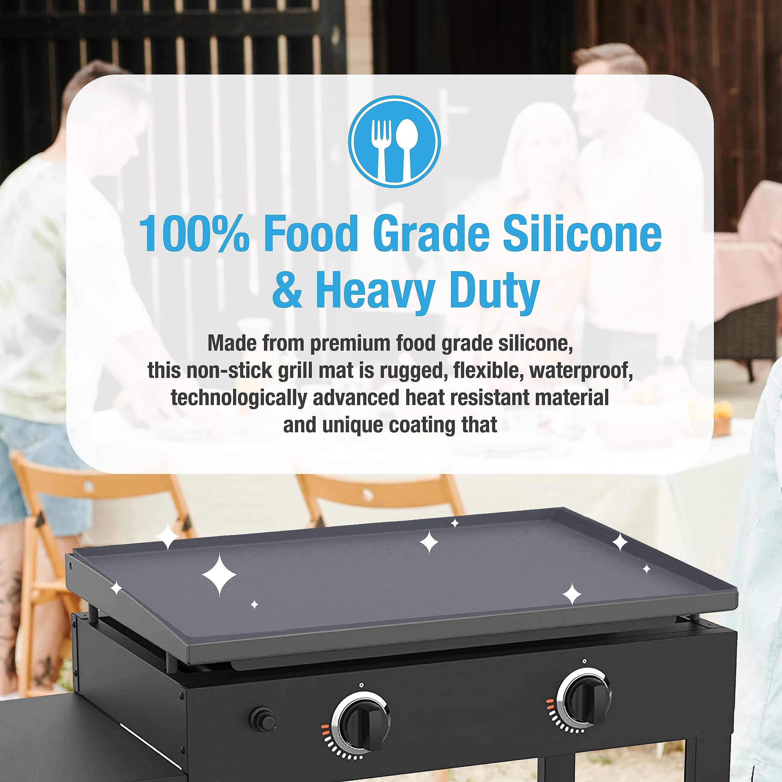 Grillmatte Aus Silikon Für Blackstone 73,7 Cm – Rostschutz, Mit Antihaft, Extra Robust Und Mit Vollkante