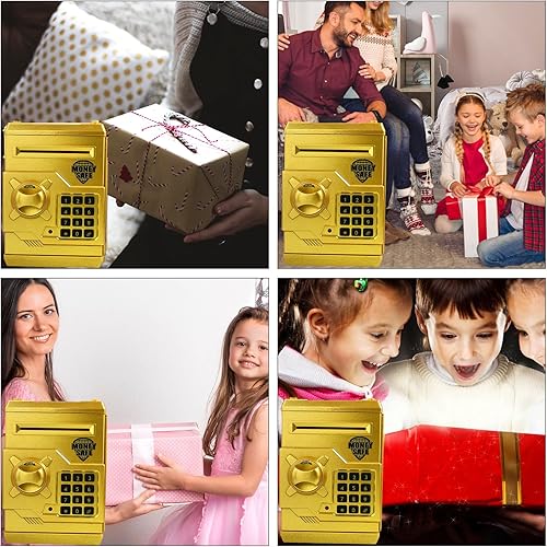 Miniatura 5 de Mini cajero automático de alcancía, cajero automático, el mejor regalo para niños, alcancía de código electrónico, contador de dinero, caja de