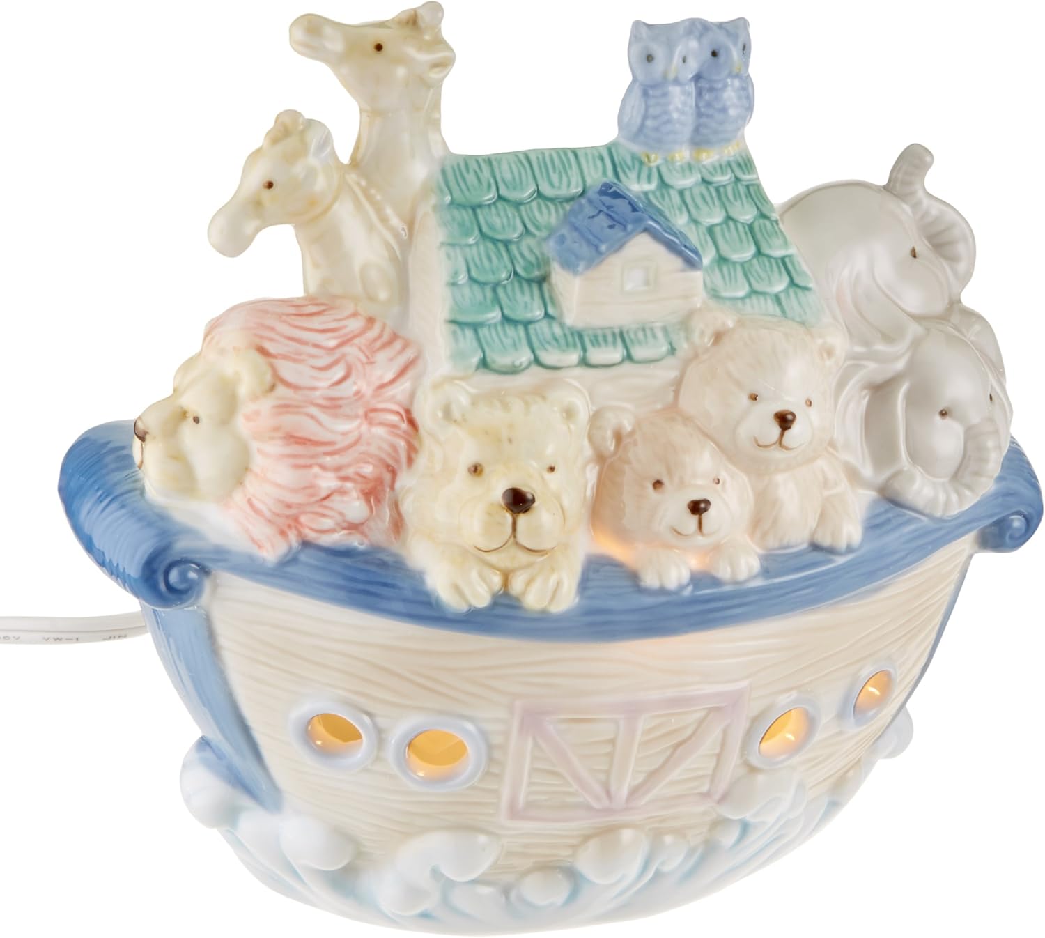 Cosmos 5654 Ceramic Noah's Ark Night Light, 6-1/4-Inch