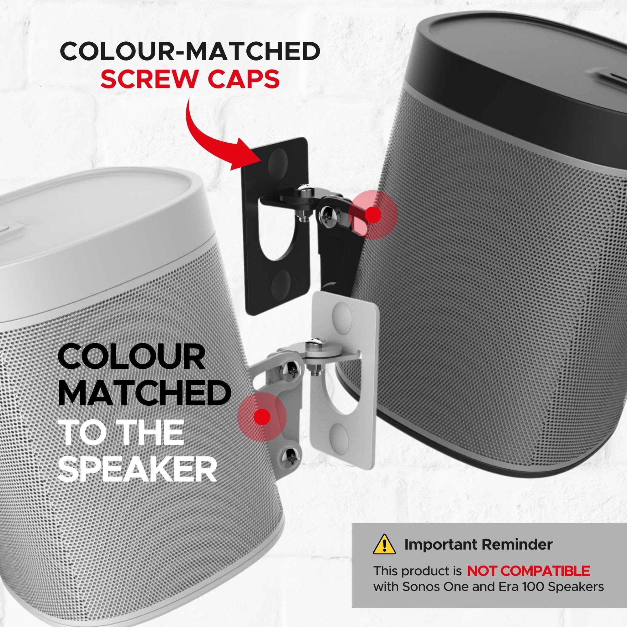 Sonos Play 1専用 壁掛けホルダーのみ（ブラック）