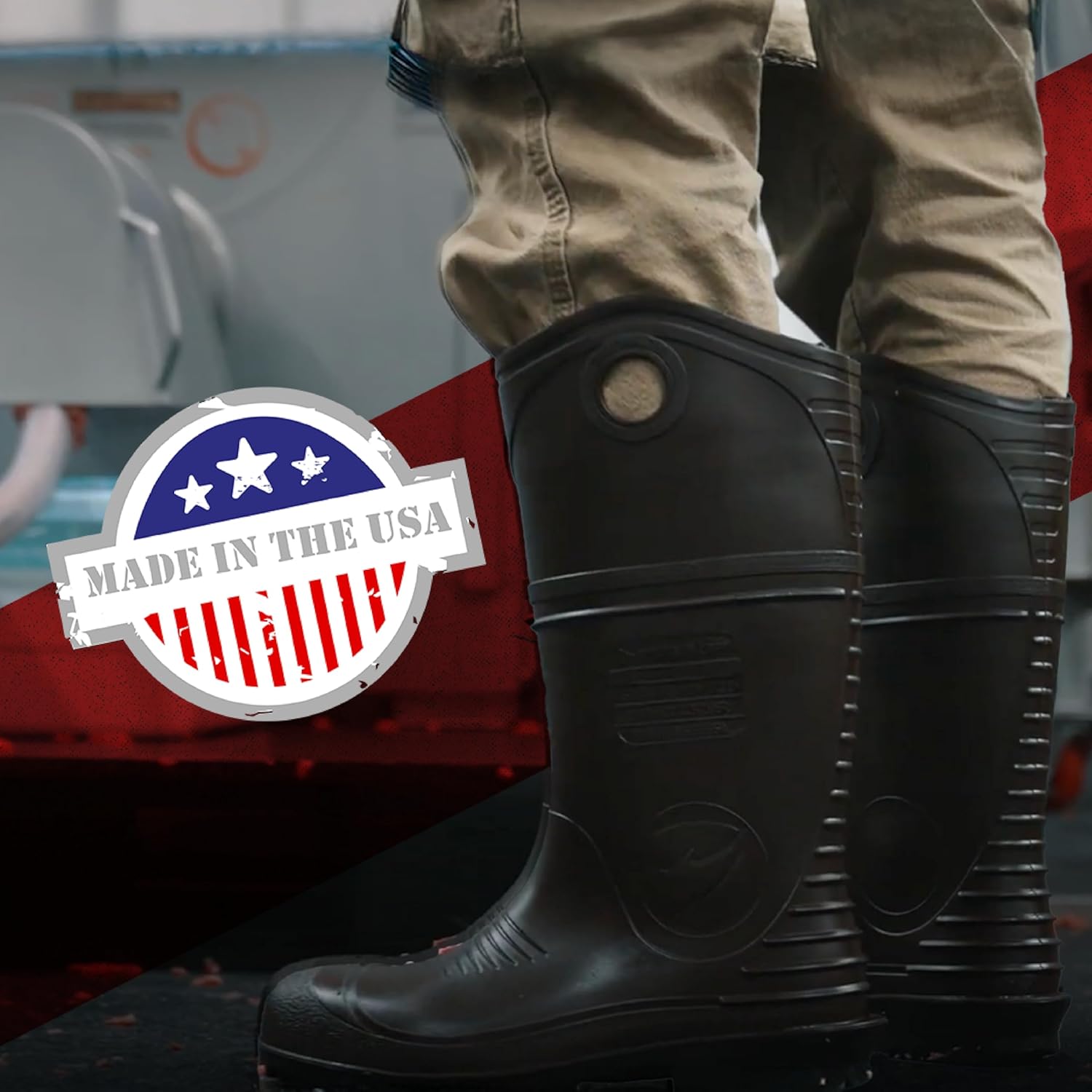 DUNLOP Durapro Steel Toe - Work boots for Men & Women - Waterproof Safety boots with Tall Shaft - Chemical and Slip Resistant - Made from PVC - Dark Blue - Size 3-16 - Image 3