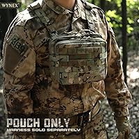 Vista 4 de WYNEX Tactical Large Admin Pouch of Double Layer Design, Molle EDC EMT Utility Pouch with Map Sleeve Modular Tool Pouch Large Capacity Flag Patch