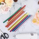 Glitter Color Hot Glue Sticks Full Size, ENPOINT 8" Long x 0.43" Dia 36 Pack Hot Melt Glue Sticks Bulk, Adhesive Glue Sticks Standard for Crafting DIY Art School Gluing Project Repair Sealing