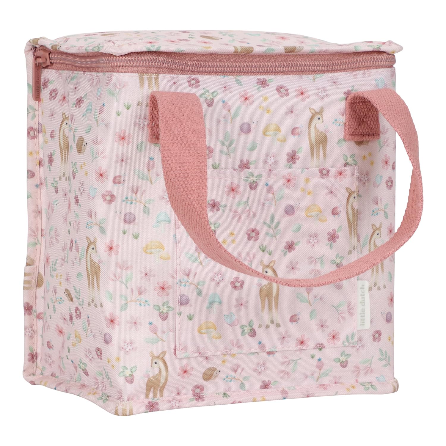 Little Dutch Bolsa térmica para almuerzo para niños, niñas, rosa con flores, ciervo - Jardín de hadas