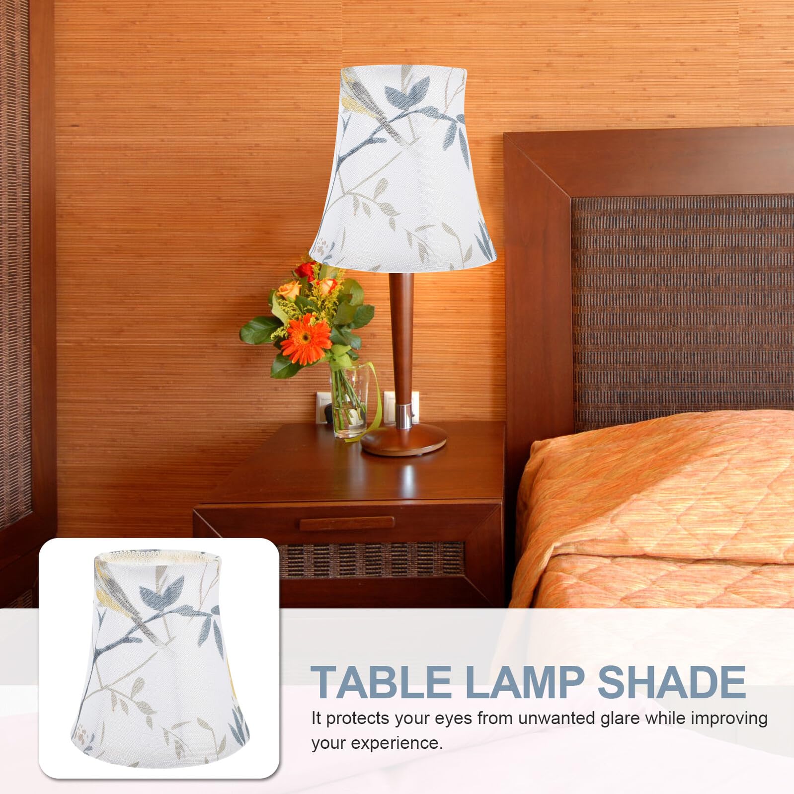 Kisangel Paralume in tessuto per lampade da tavolo da parete, paralume di ricambio leggero con luce ammorbidita, installazione semplice per camera da letto decorazione domestica
